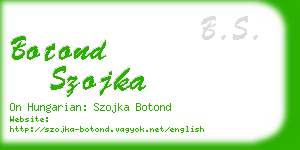 botond szojka business card